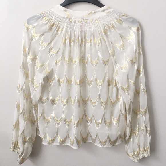 Lilly Pulitzer Elsa Top In Metallic Silk - Picture 5 of 8